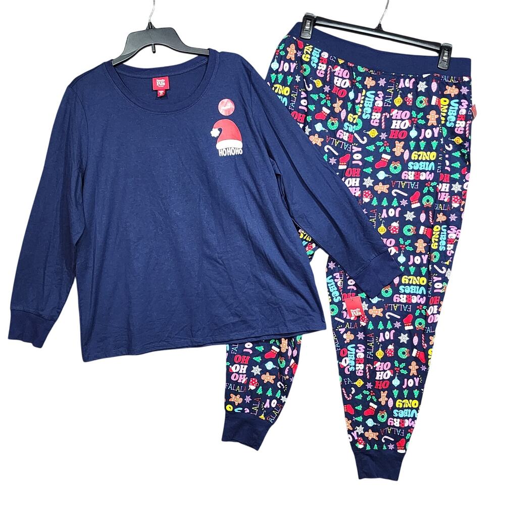 Macy's Family Pajama Set‎ Santa Christmas Holiday Pajamas Set Santa Toss XXL/2X